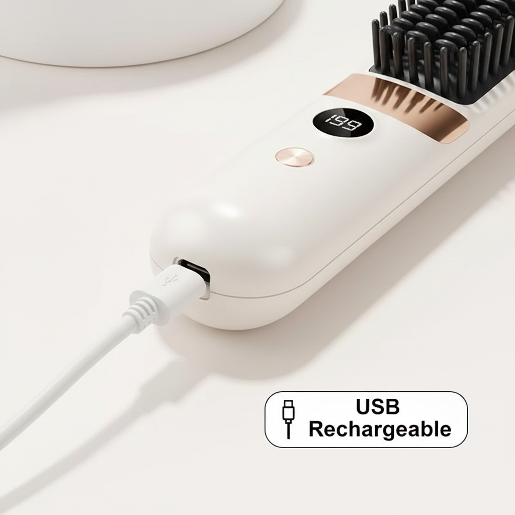 Satin Mane™ Silk Finish Hair Straightener Brush