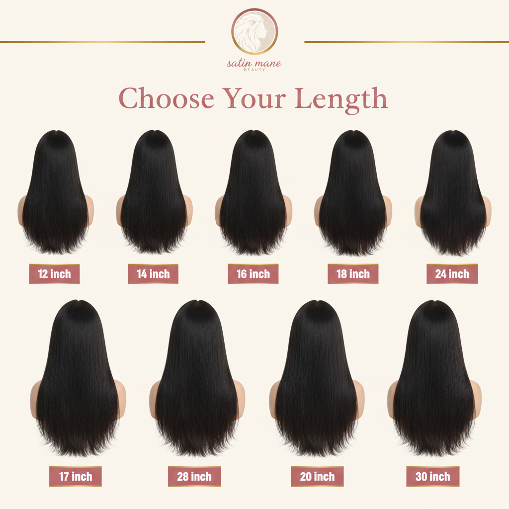 Satin Mane Wig - Length Guide